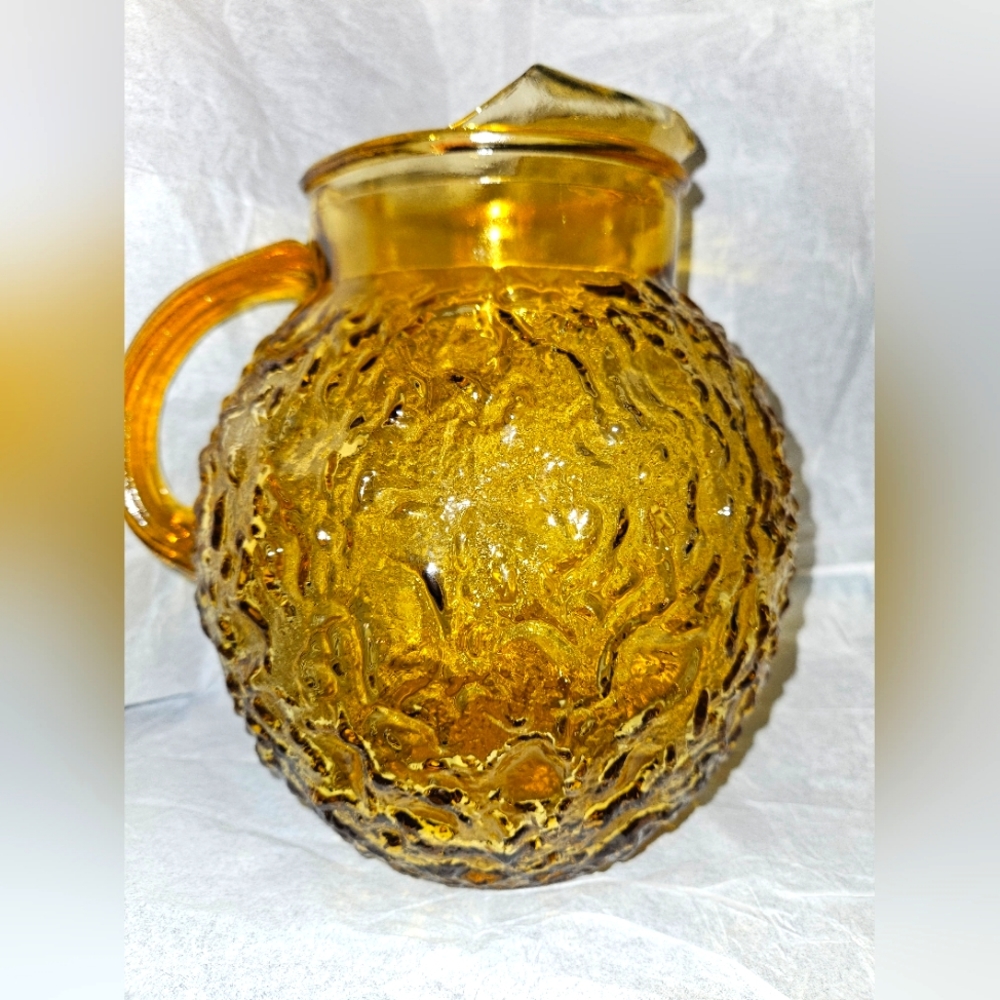 Anchor Hocking Pitcher Crinkle Glass
